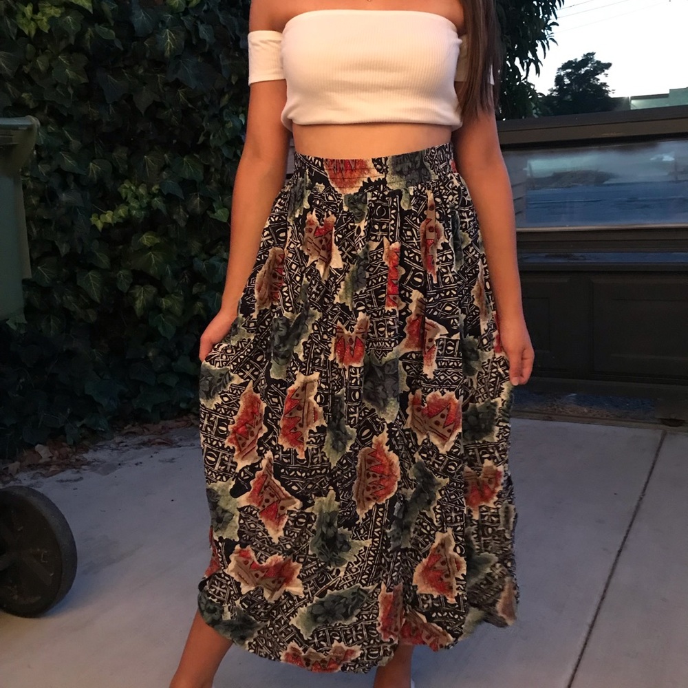 Vintage 70s midi skirt